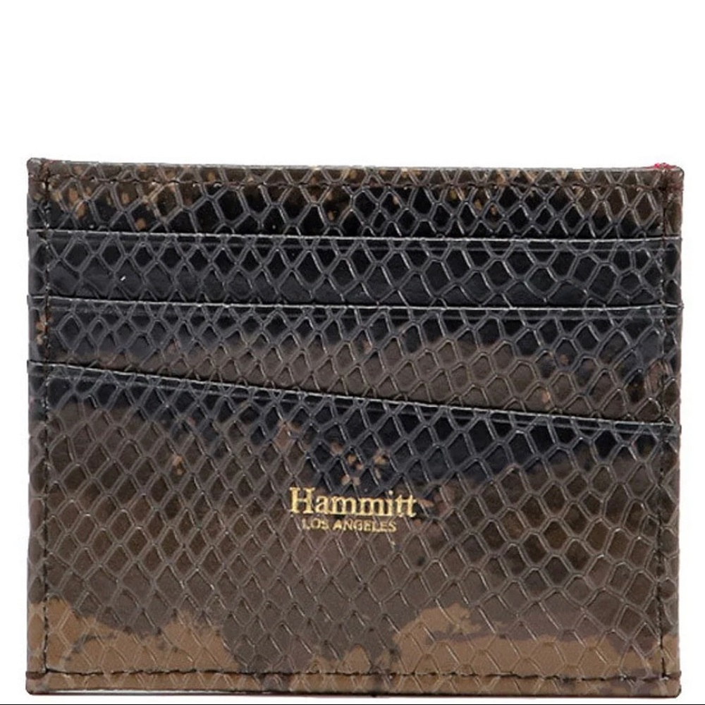 NWT NIB PCH Snake Printed Leather Card Wallet
